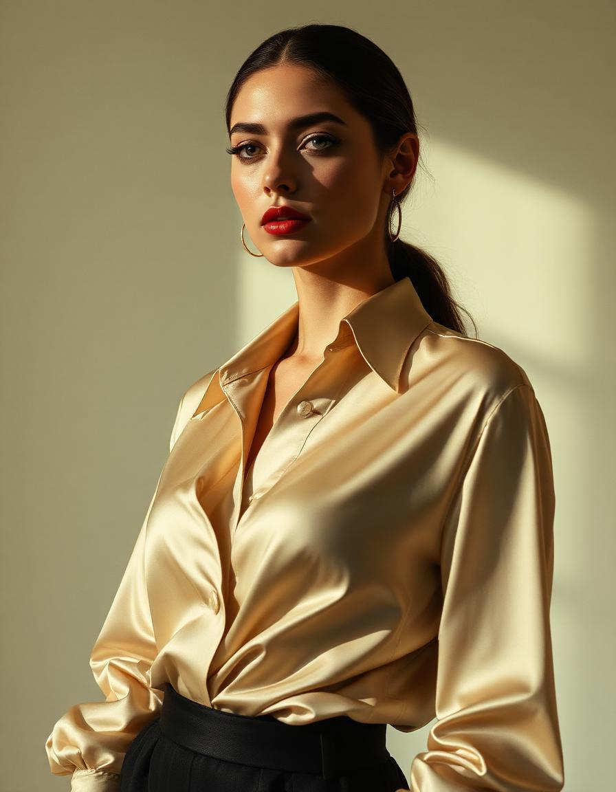 Blusa de seda